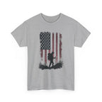 Patriotic Hiker T-Shirt — American Flag Silhouette Tee