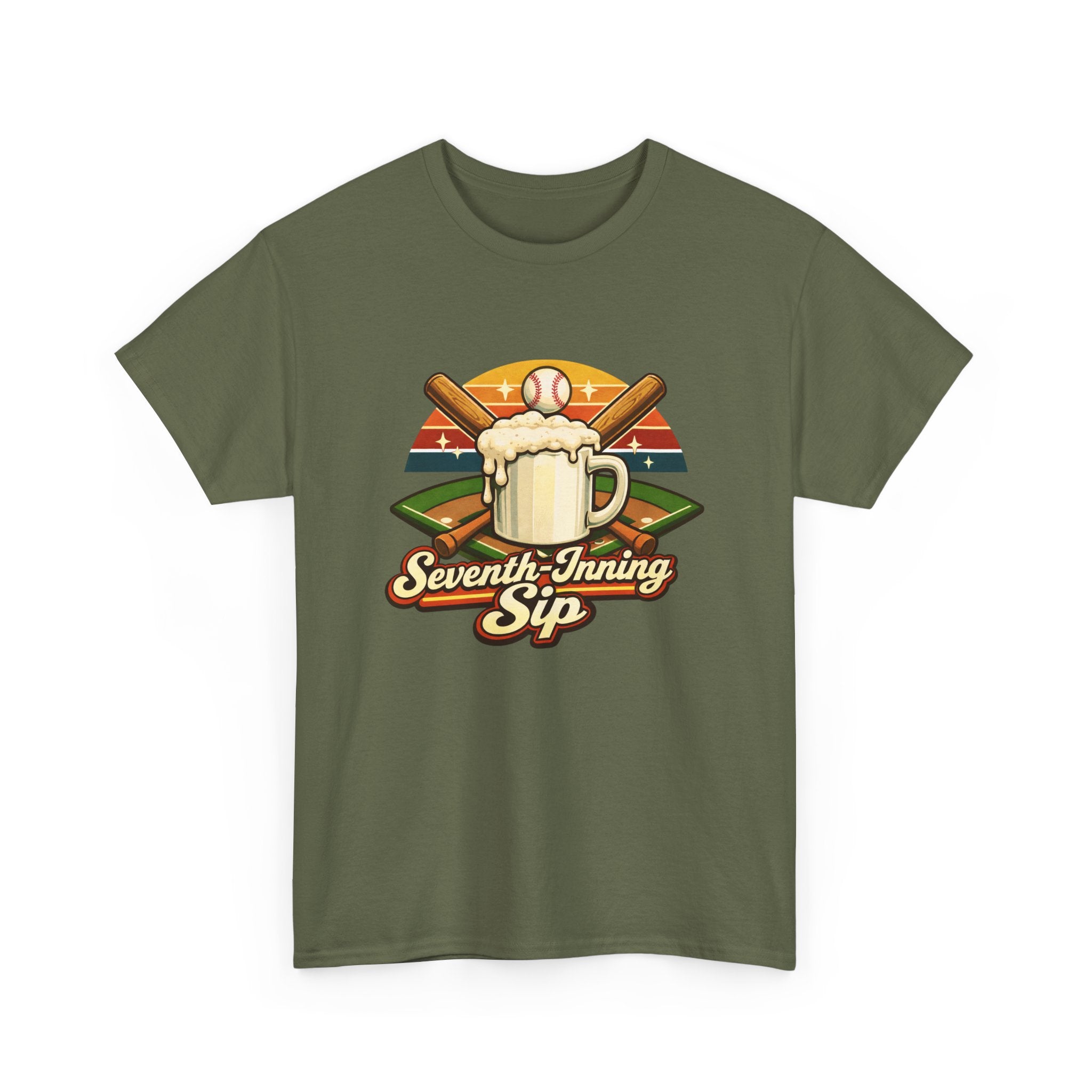 Seventh-Inning Sip Baseball Beer T-Shirt