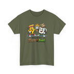 Athletic Energy T-Shirt — 'Energy Sponsor Bean Fuel' Coffee & LIghtning Cartoon Graphic Tee