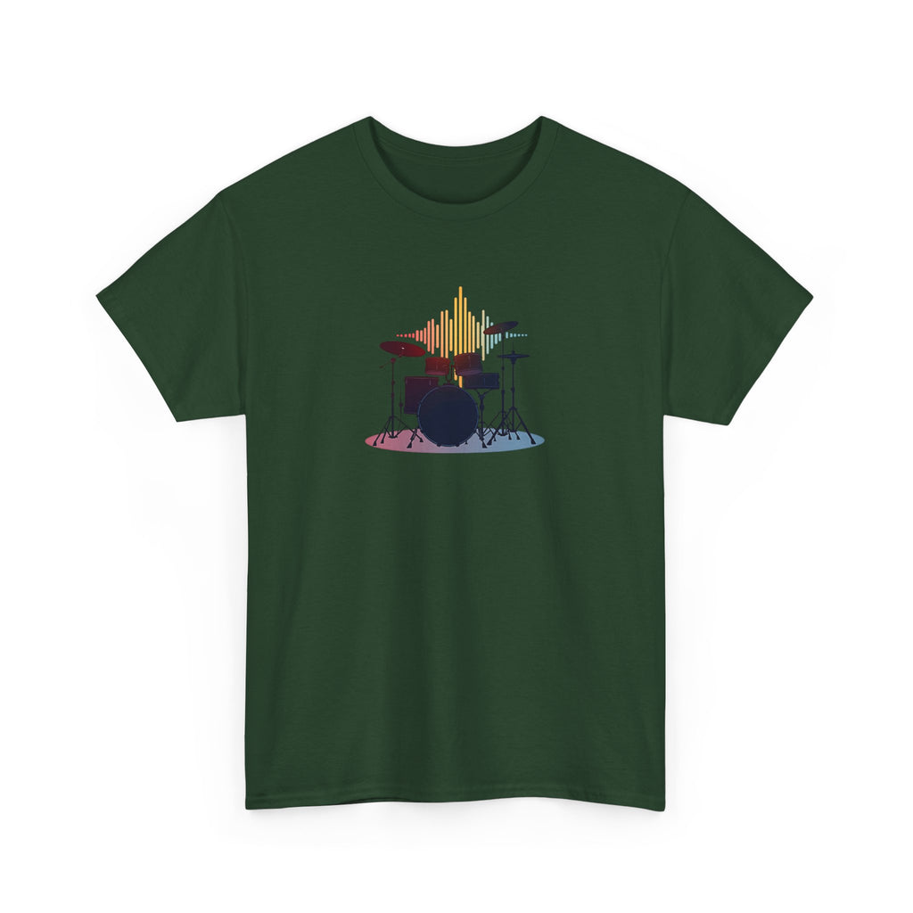 Drum Kit Graphic Tee — Minimalist Drummer Shirt for Musicians & Music Lovers