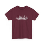 Soccer Stadium Skyline T‑Shirt — City Landmark Football Graphic Tee