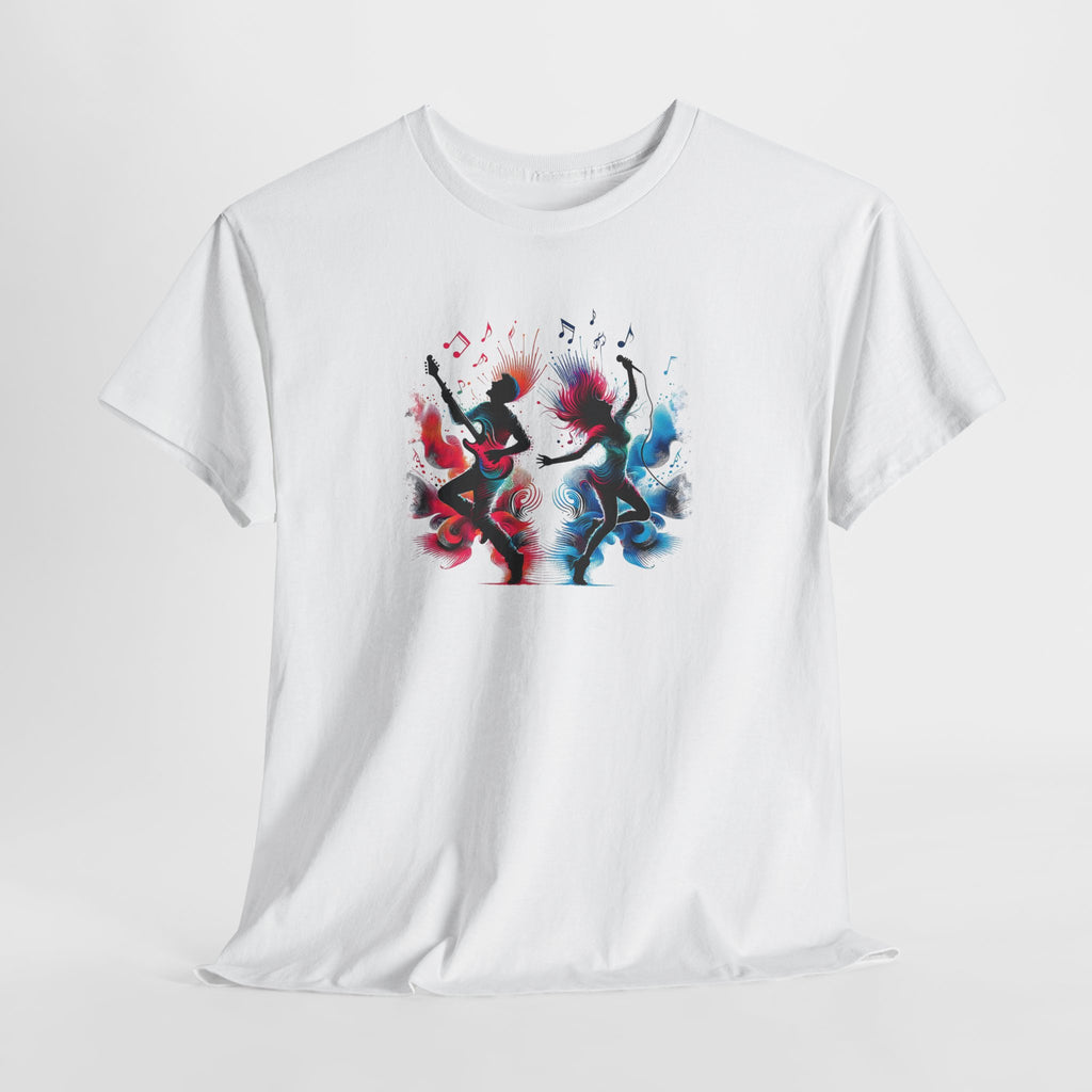 Music And Dance T-Shirt — Colorful Silhouette Graphic Tee