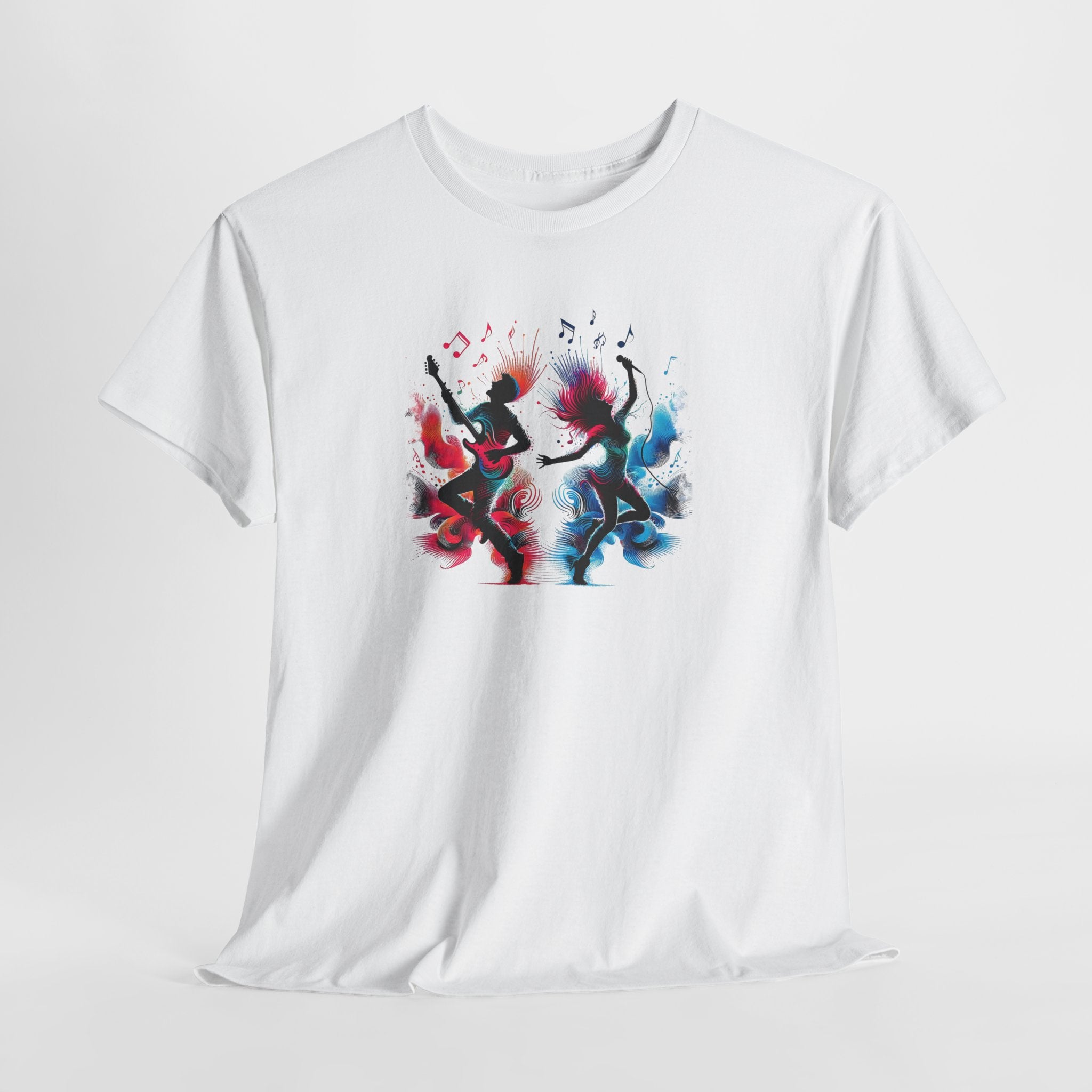 Music And Dance T-Shirt — Colorful Silhouette Graphic Tee