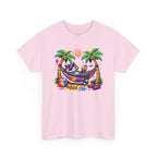 Beach Raccoon Hammock T‑Shirt — Tropical Summer Vibes Graphic Tee