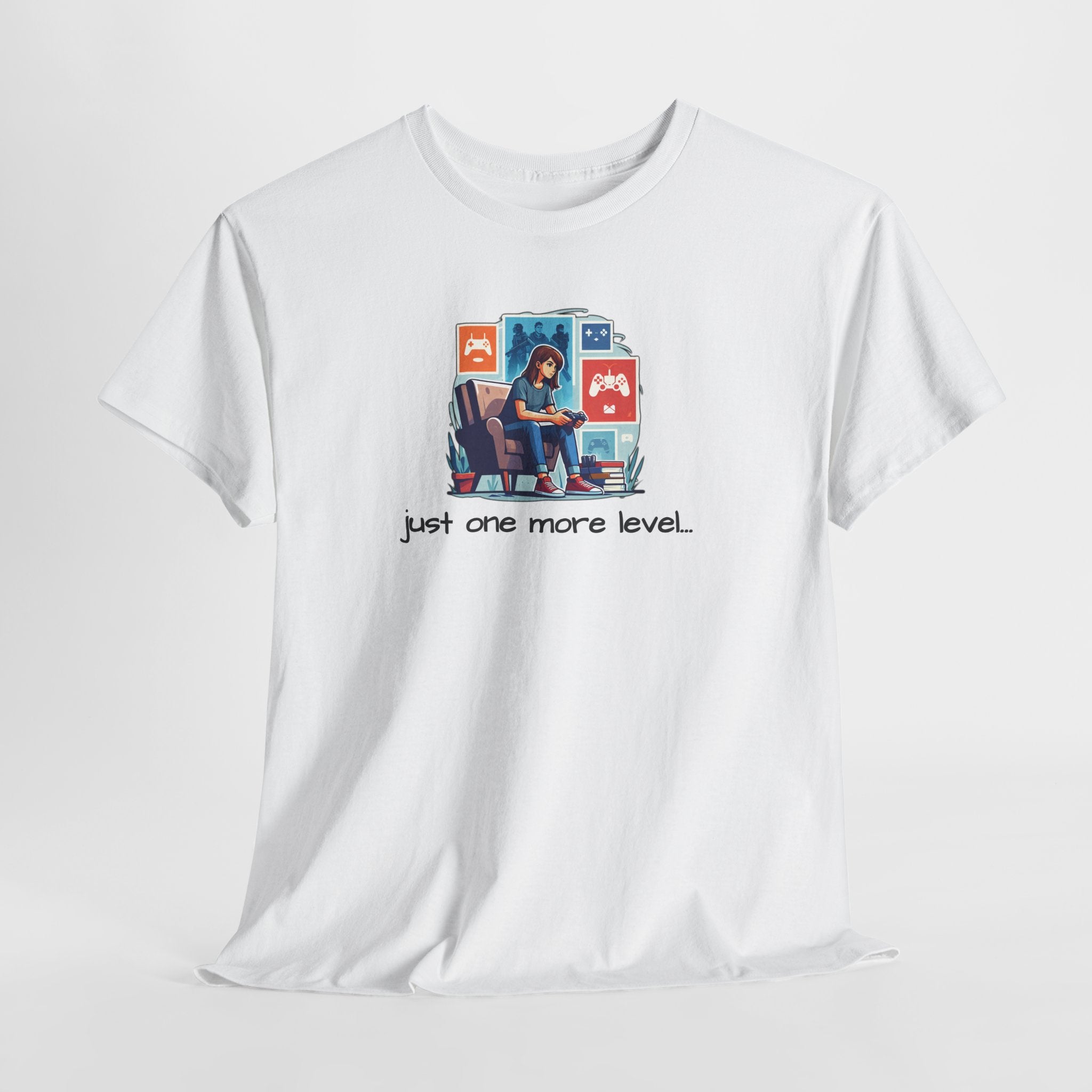 Girl Gamer Arcade T‑Shirt — "Just One More Level" Retro Video Game Tee