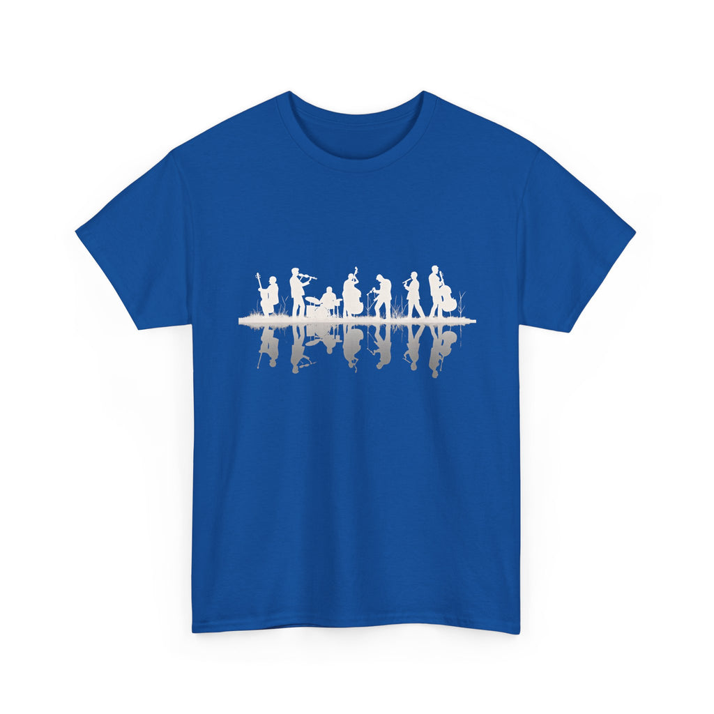 Music Band Silhouette Tee — Musicians Reflection T-Shirt