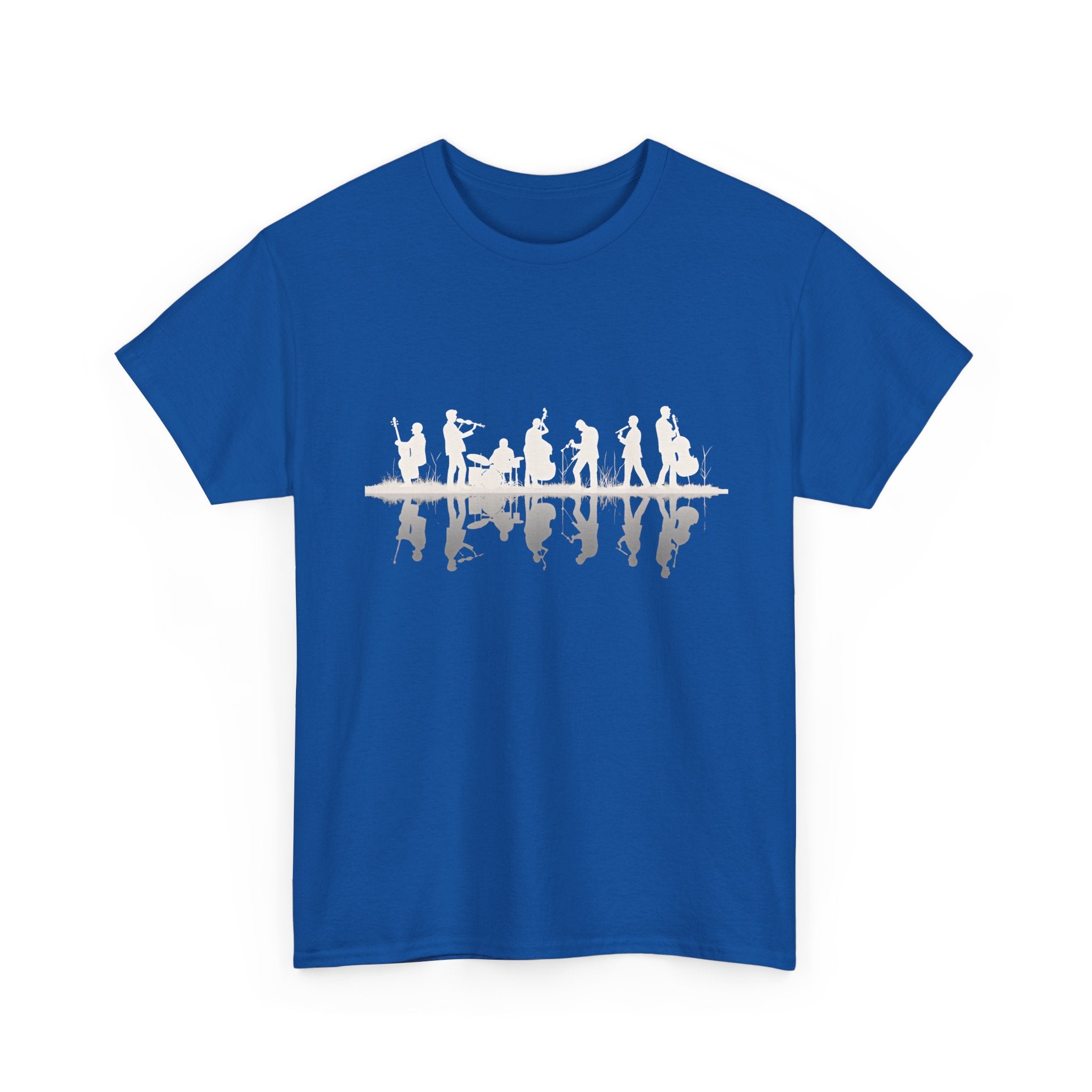 Music Band Silhouette Tee — Musicians Reflection T-Shirt