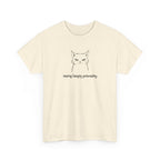 Funny Cat Face T-Shirt — 'Resting Hangry Personality' Minimalist Graphic Tee