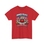 Funny Sports T-Shirt — "Inner Peace, Outer Trash-Talk" Bulldog Meditation Tee