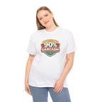 90% Sarcasm T-Shirt — Funny Retro Badge Graphic Tee for Sarcastic Humor