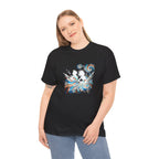 Silhouette Musicians Tee - Artistic Swirl Music Graphic Shirt