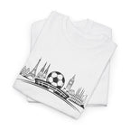 Soccer Stadium Skyline T‑Shirt — City Landmark Football Graphic Tee