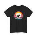 Football Soccer Silhouette Tee — Retro Sunset Soccer T-Shirt