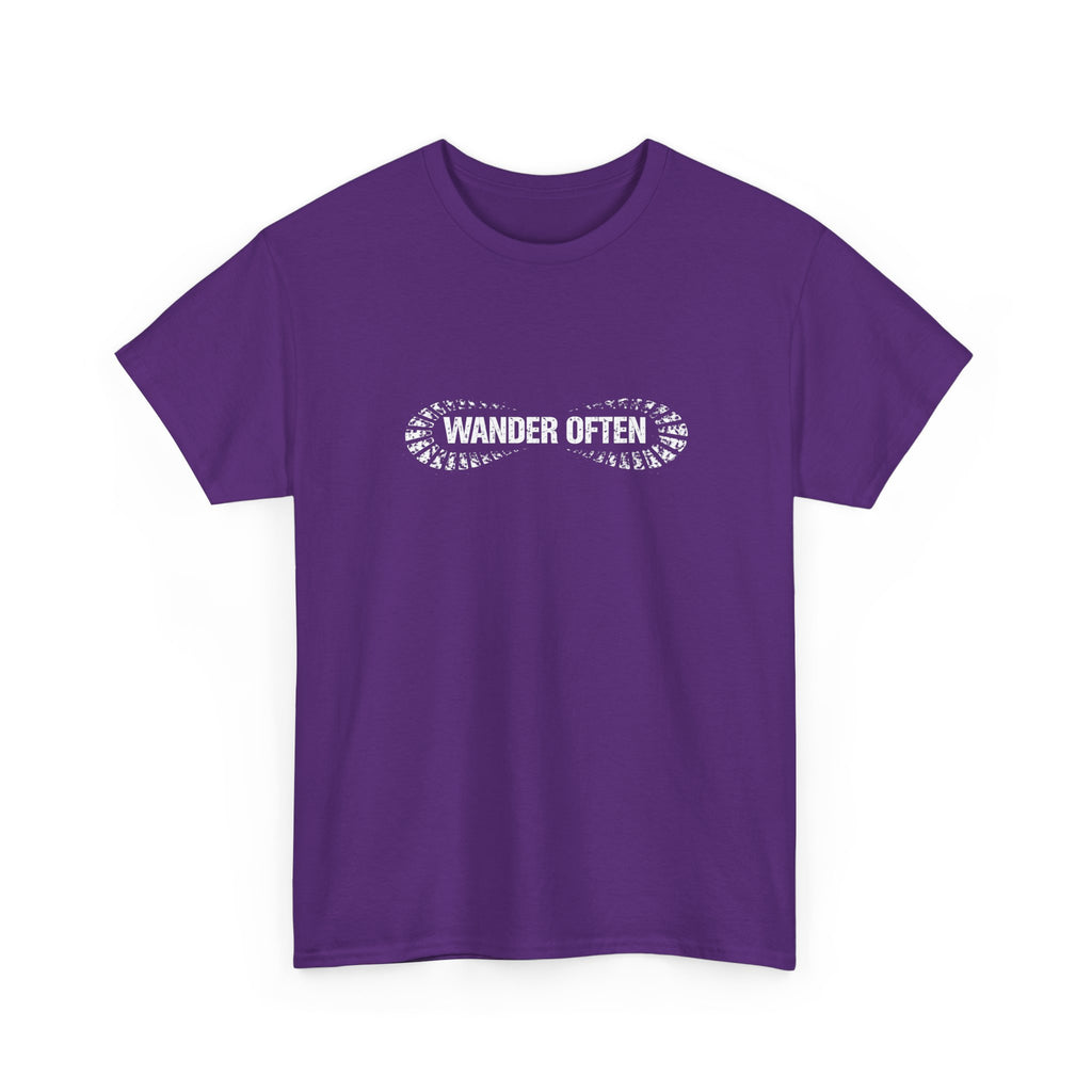 Wander Often T‑Shirt — Minimal Adventure Tee for Travelers & Hikers