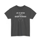 Life Is Better with a Golden Retriever Heart Dog Lover Tee