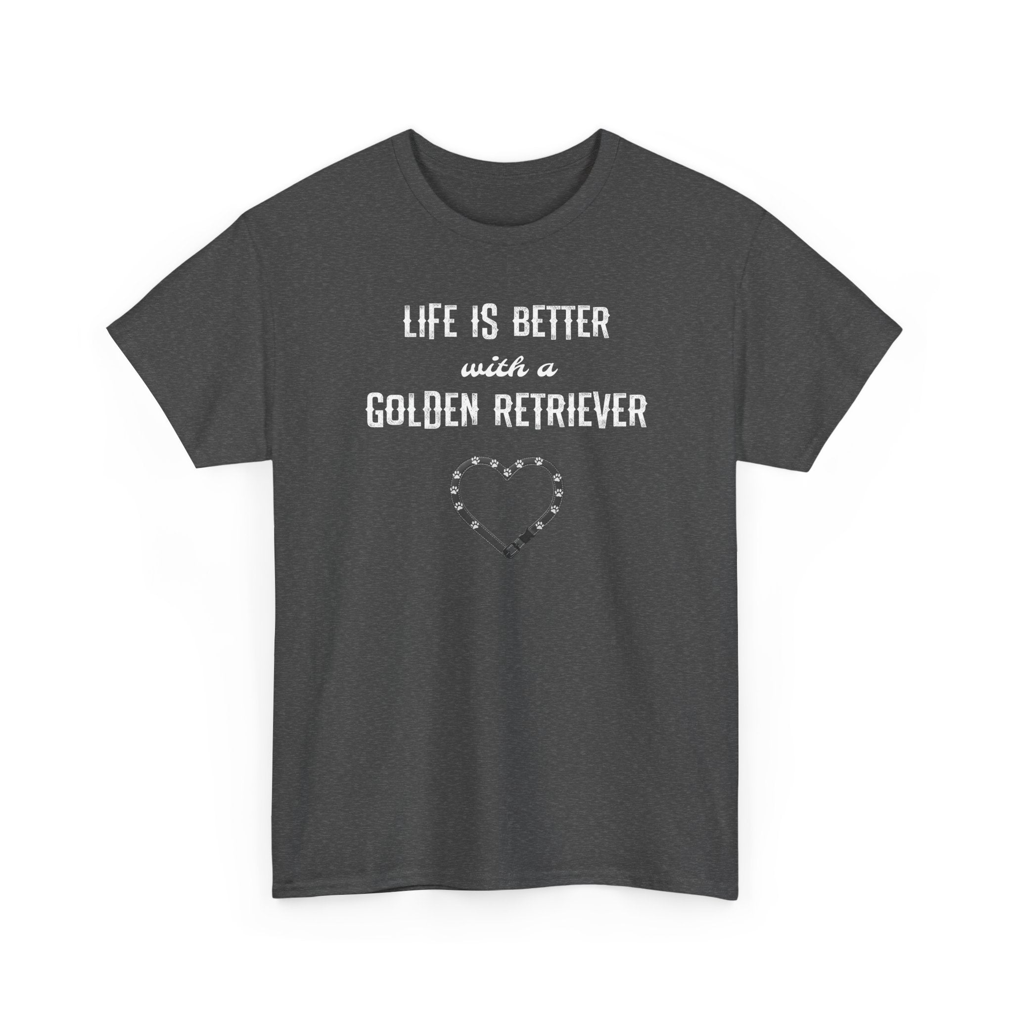 Life Is Better with a Golden Retriever Heart Dog Lover Tee
