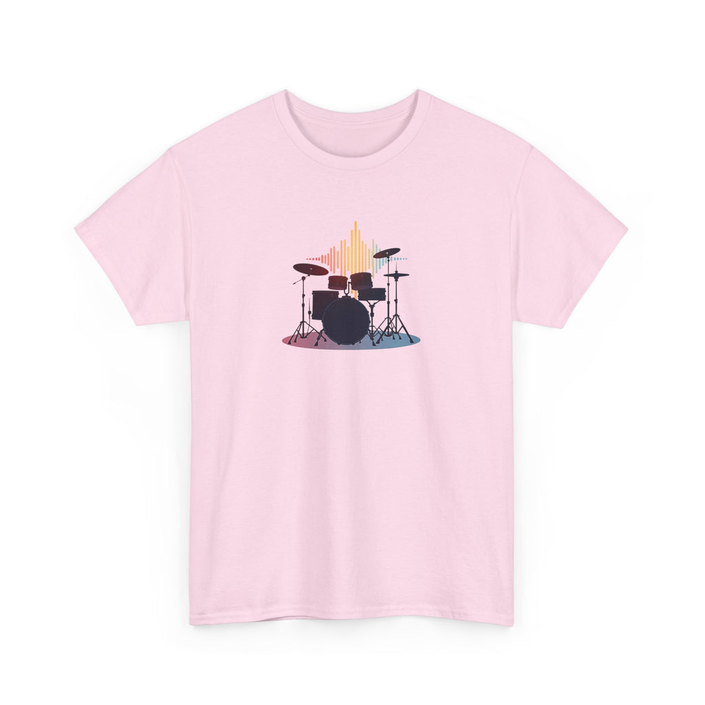 Drum Kit Graphic Tee — Minimalist Drummer Shirt for Musicians & Music Lovers