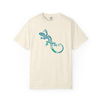 Tribal Lizard Graphic Tee — Blue Green Gecko T-Shirt