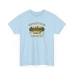 Adventure Awaits T-Shirt — Vintage Mountain Canoe Graphic Tee