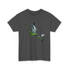 Soccer Player Silhouette Tee - Football Kick Graphic T-Shirt