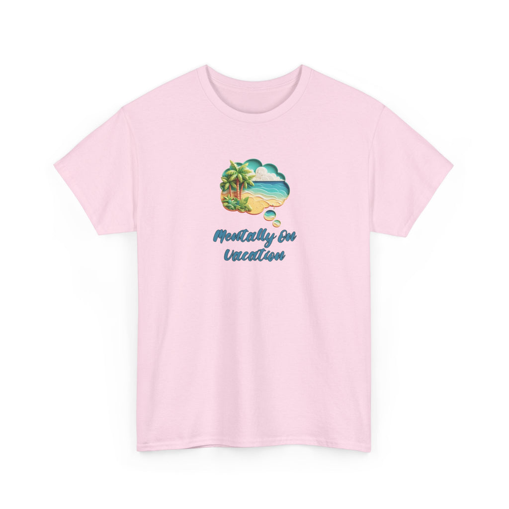 T-Shirt Vacation Vibes — "Mentally On Vacation" Beach Graphic Tee
