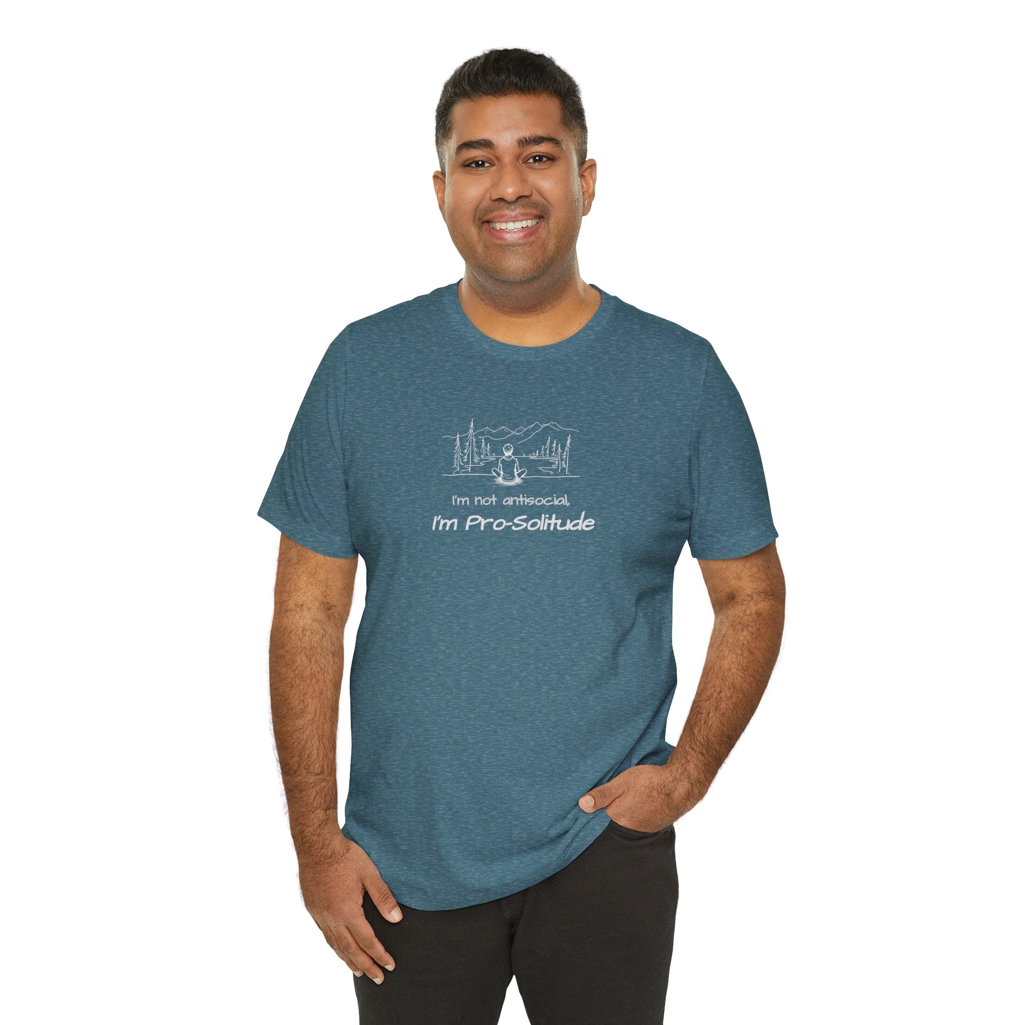 T‑Shirt — "I'm not antisocial, I'm Pro‑Solitude" Mountain Introvert Graphic Tee