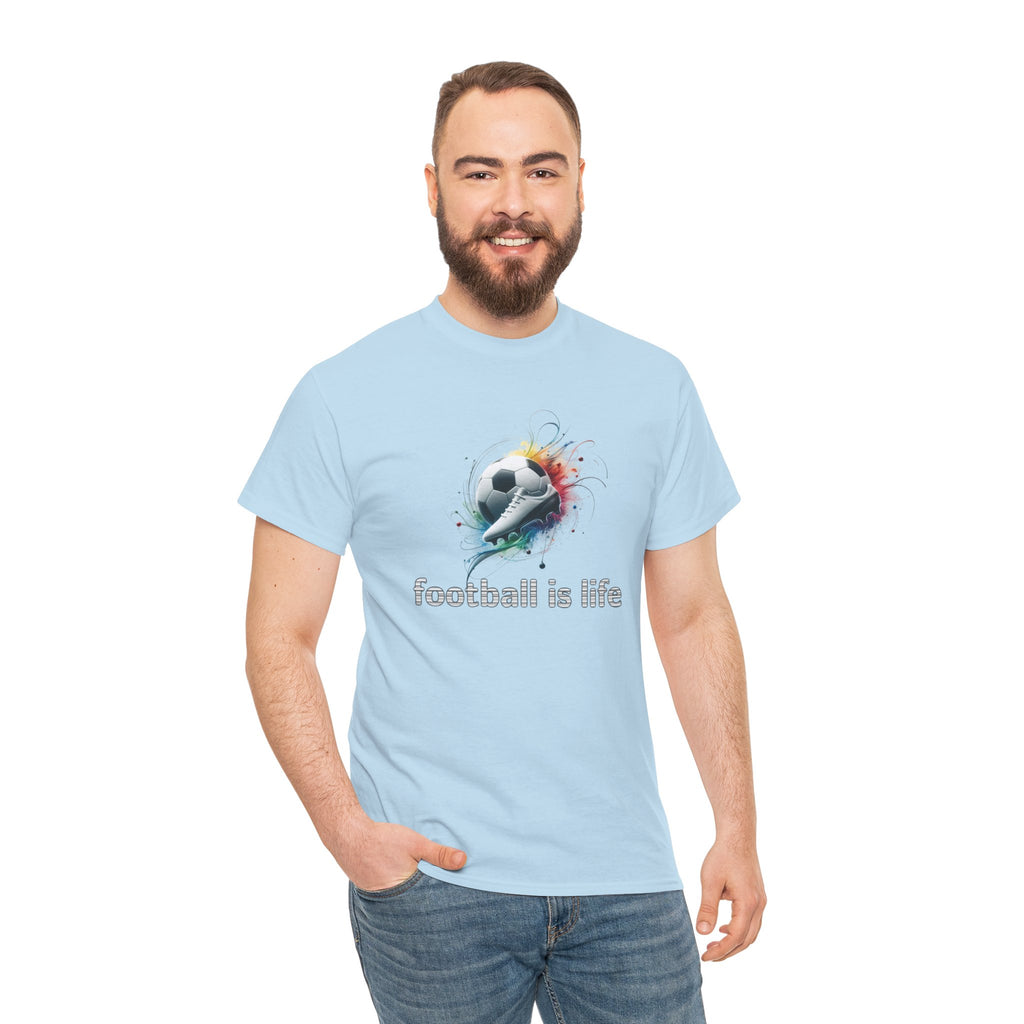 Football Is Life T-Shirt — Color Splash Soccer Ball Tee