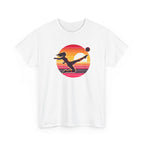 Football Soccer Silhouette Tee — Retro Sunset Football T-Shirt