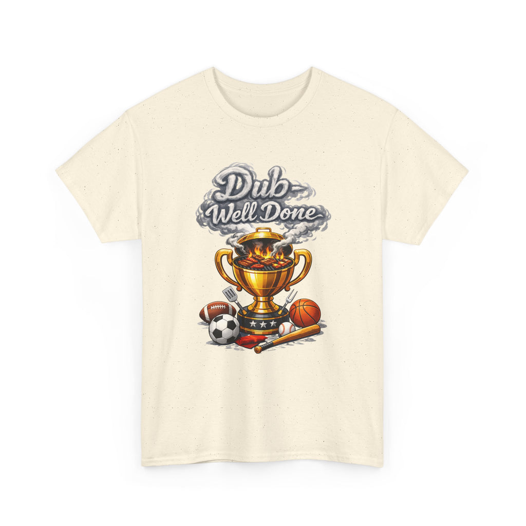 Dub Well Done Sports Trophy T‑Shirt — Soccer, Basketball & Baseball Champion Tee