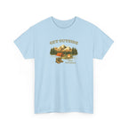 Get Outside Camping T-Shirt — Retro Mountain Tent & Campfire Tee