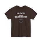 Life Is Better with a Golden Retriever Heart Dog Lover Tee