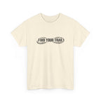 Find Your Trail T-Shirt — Hiking Adventure Tee with Bootprint Design