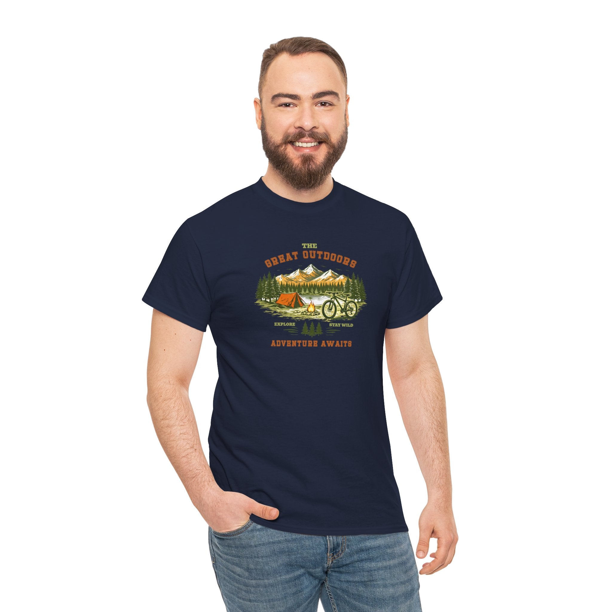 Outdoor Adventure T-Shirt — "The Great Outdoors"  Bike Nature Camping Tee