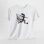 Soccer Football T-Shirt — Feminine Soccer Player Silhouette Tee