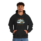 Snowmobile Ski and Ride Hoodie — Vintage Mountain Winter Adventure Pullover