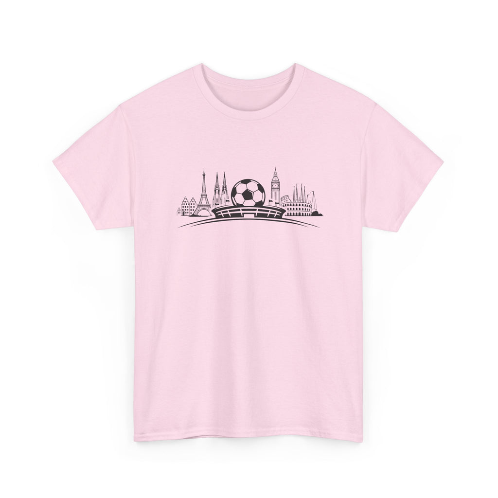 Soccer Stadium Skyline T‑Shirt — City Landmark Football Graphic Tee
