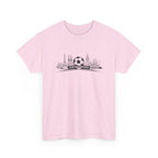 Soccer Stadium Skyline T‑Shirt — City Landmark Football Graphic Tee