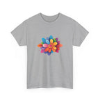 Colorful Layered Flower T-Shirt — Bright Floral Graphic Tee