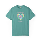 Rainbow Heart Tie-Dye Style T-Shirt — "All You Need Is Love" Graphic Tee