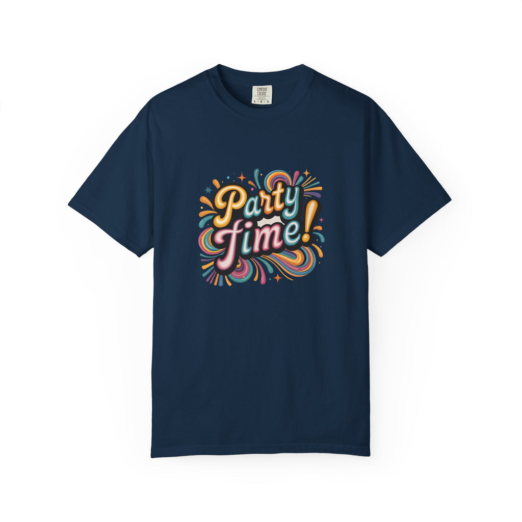 Party Time! Graphic T-Shirt — Retro Colorful Celebration Tee