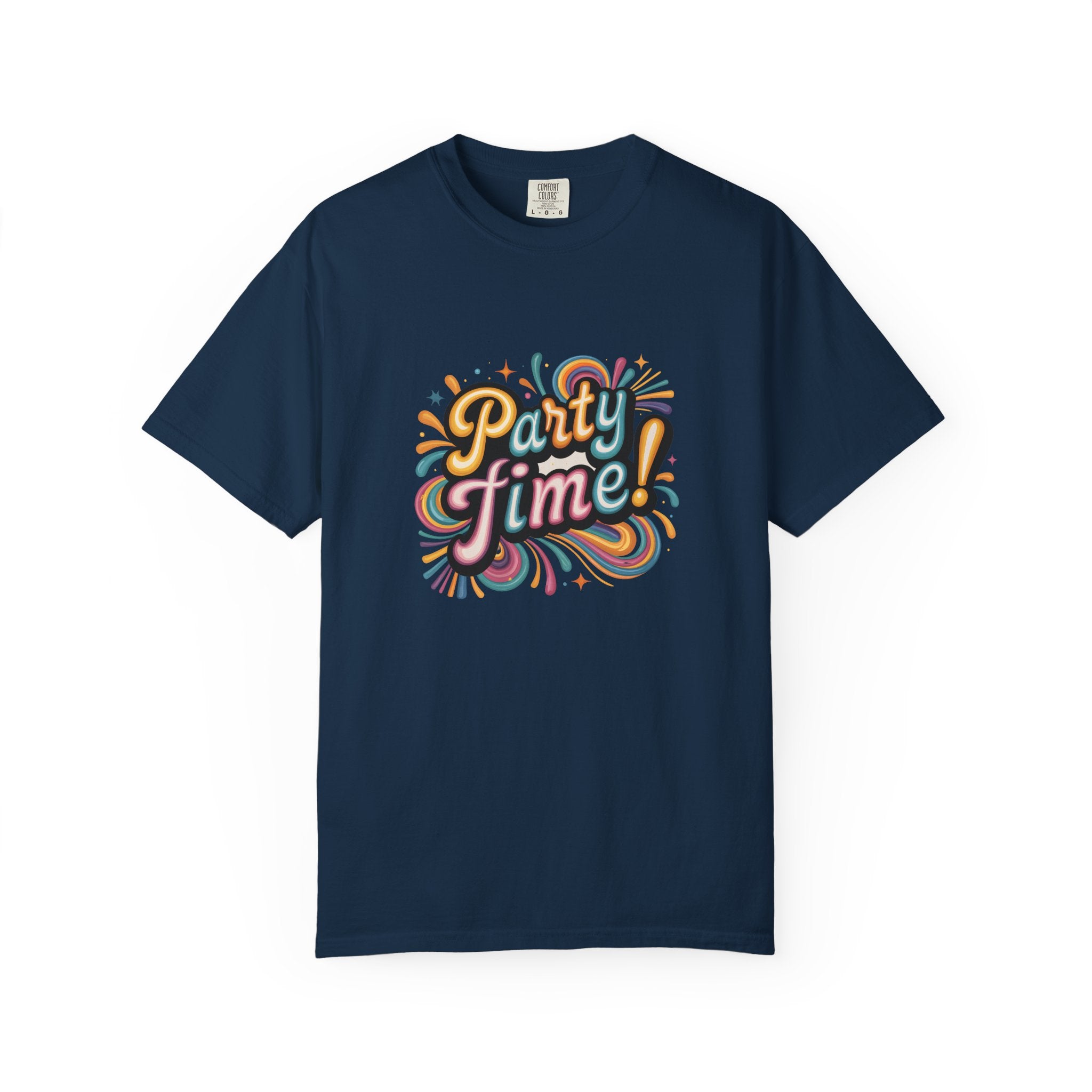 Party Time! Graphic T-Shirt — Retro Colorful Celebration Tee