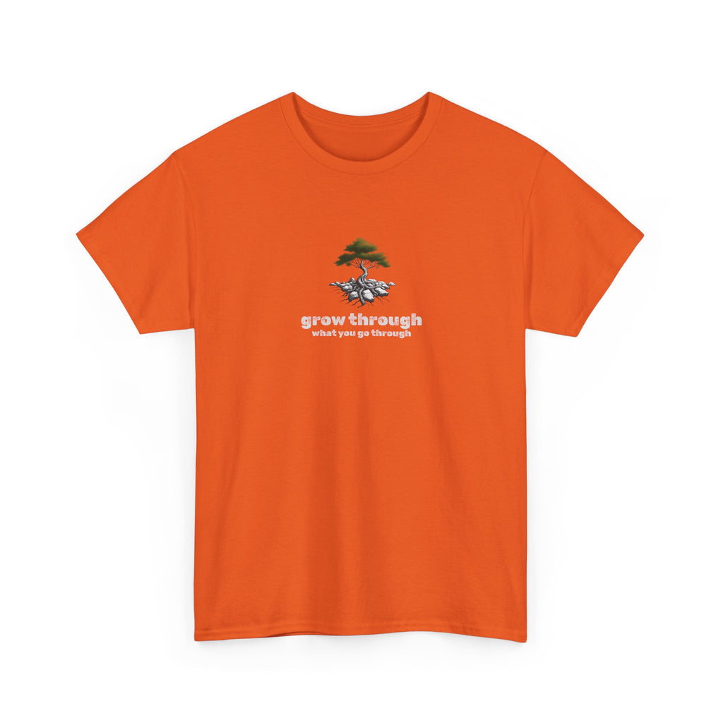 Grow Through What You Go Through Tee — Minimal Bonsai Tree Inspirational T-Shirt