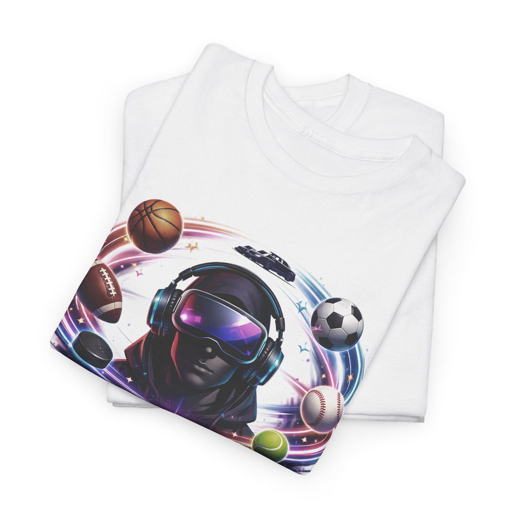 Modern Streamer Sports Fan T-Shirt — "I Stream Therefore I Cheer" Tee