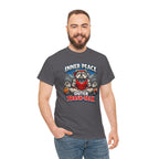 Funny Sports T-Shirt — "Inner Peace, Outer Trash-Talk" Bulldog Meditation Tee