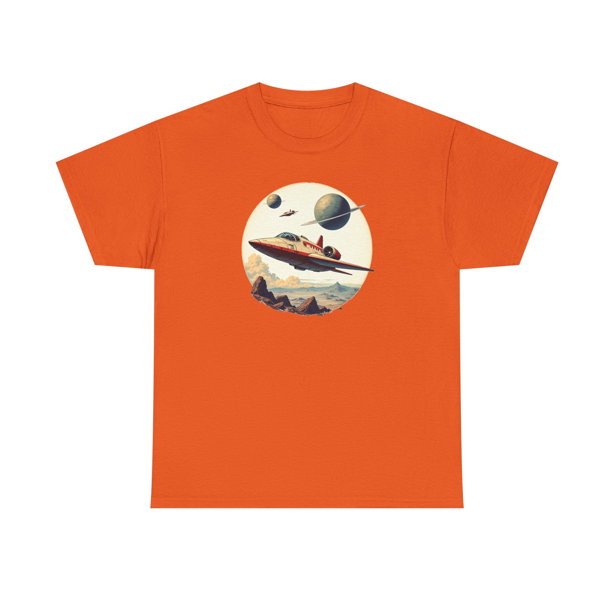 Retro Space T‑Shirt — Vintage Sci‑Fi Rocket Tee