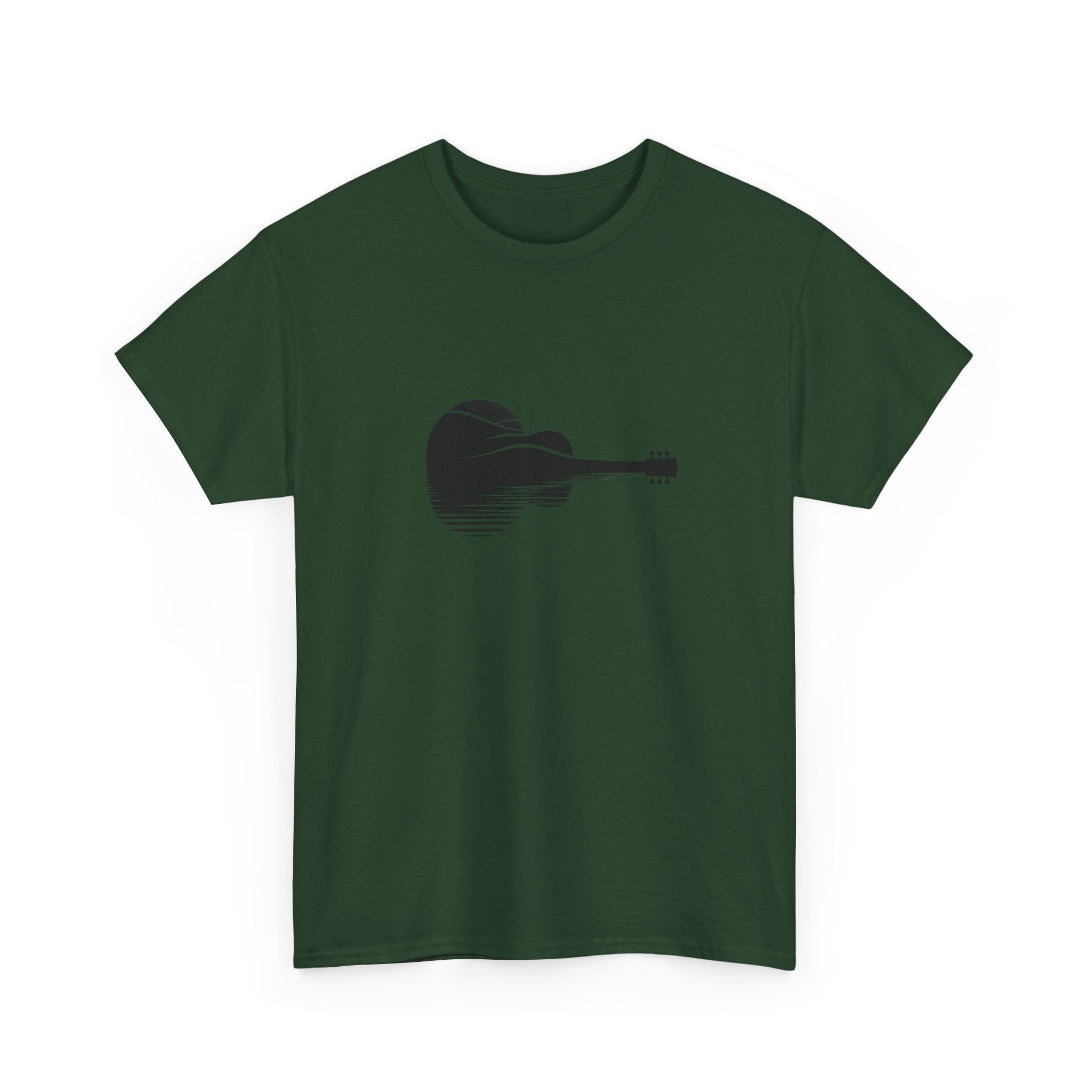 Guitar Silhouette Tee – Minimal Acoustic Music T-Shirt