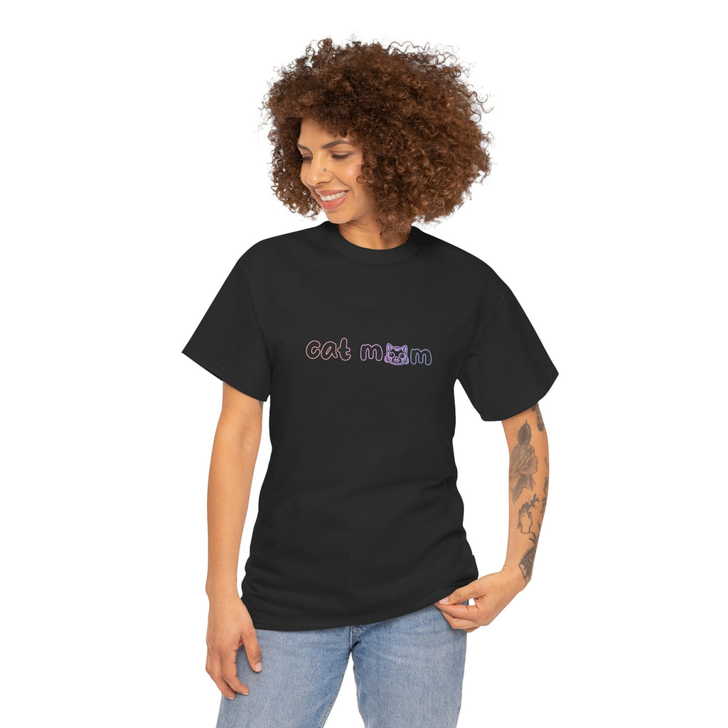 Cat Mom T-Shirt — Cute Minimalist Cat Mom Tee