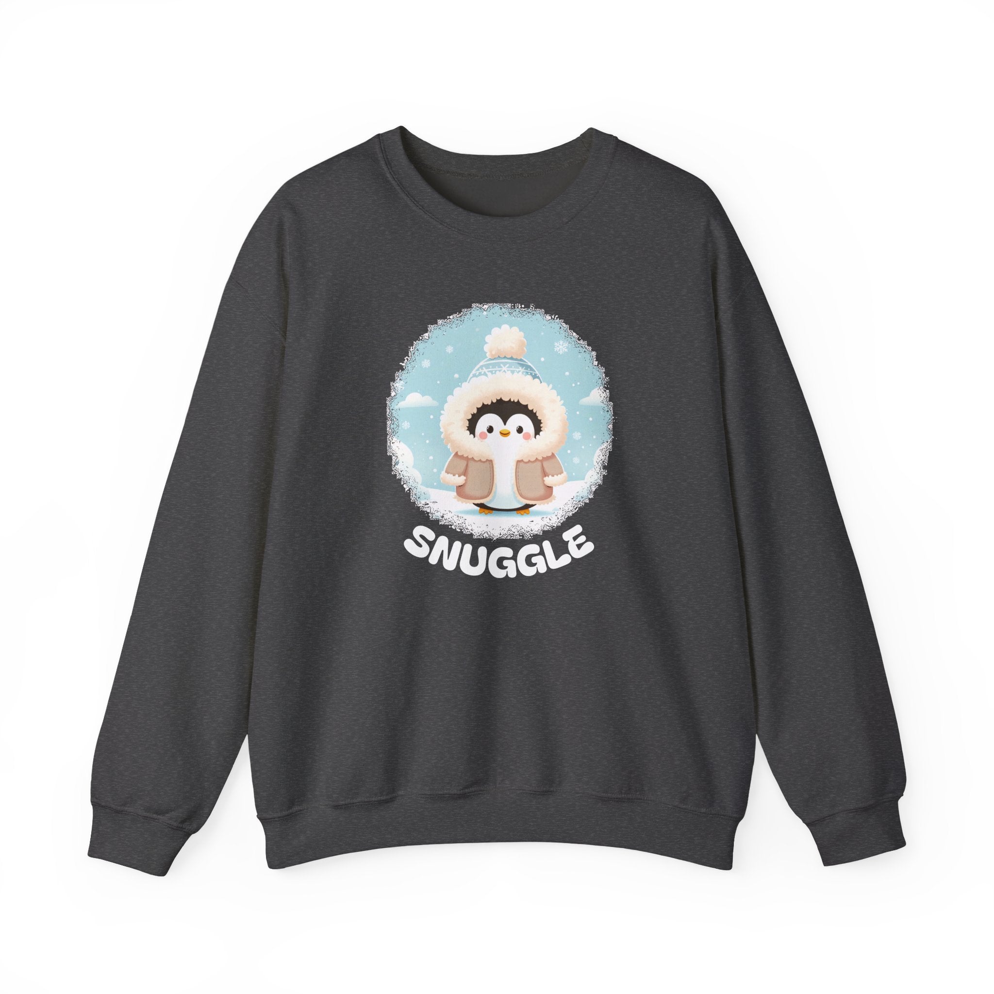 Snuggle Penguin Crewneck Sweatshirt — Cute Winter Cozy Pullover