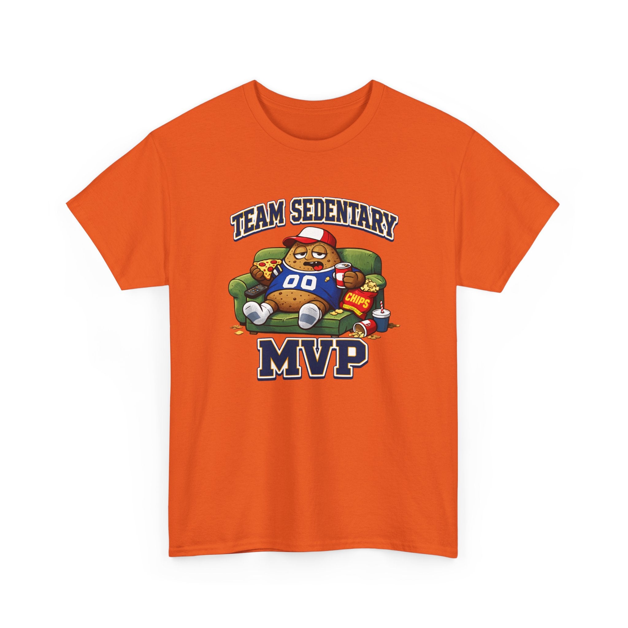 Funny Sports Fan Couch Potato 'Team Sedentary MVP' T-Shirt — Lazy Couch MVP Tee
