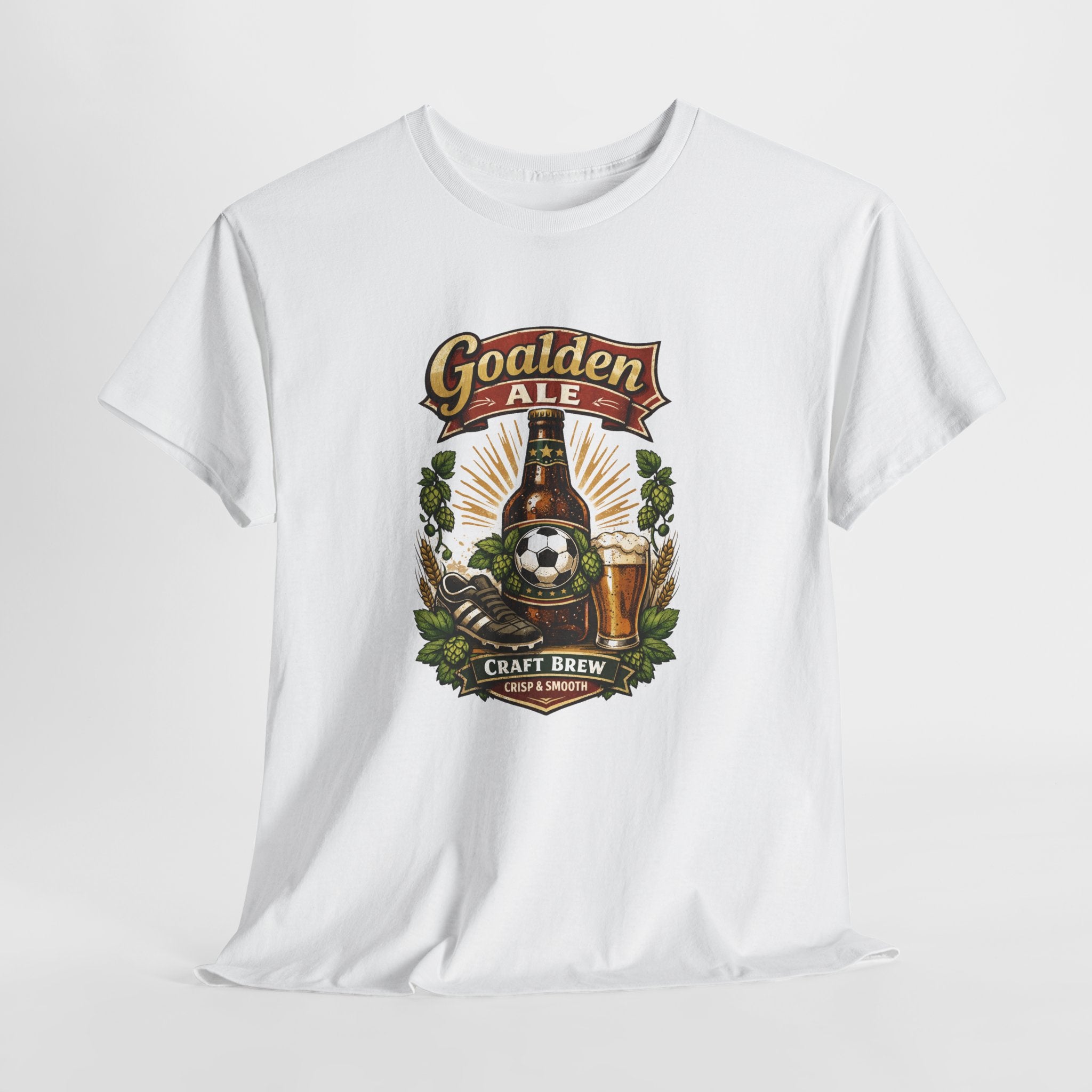 Goalden Ale Craft Beer And Soccer T-Shirt — Vintage Brewery Design